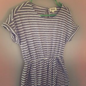 Striped high low dress